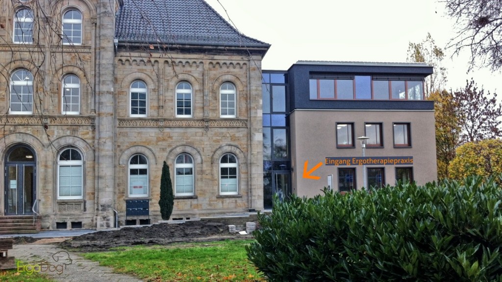 Praxiseingang Ergotherapiepraxis Verena Möller am Wittekindplatz in Osnabrück
